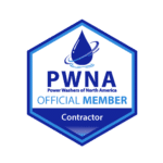 "PWNA certified contractor badge"