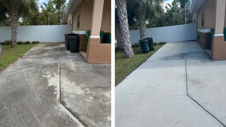 Concrete Driveway Pressure Cleaning 2